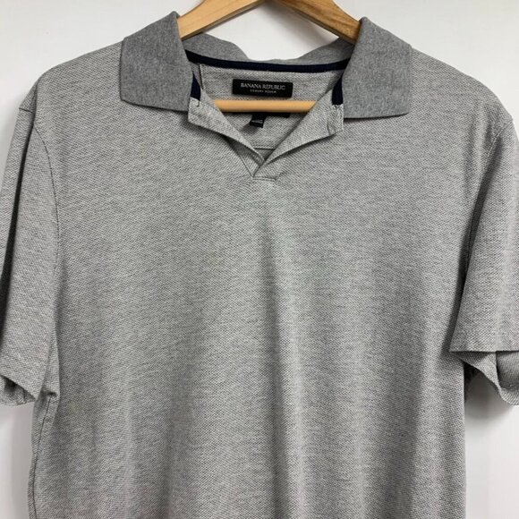 Banana Republic Men's Luxury Touch Standard Fit Jacquard Polo (Lot of 2) Size L - Picture 9 of 16